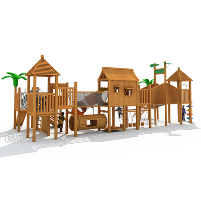 Wooden Toddler Commercial Large Colorful Children Outdoor Climbing Area Playground Equipment Set