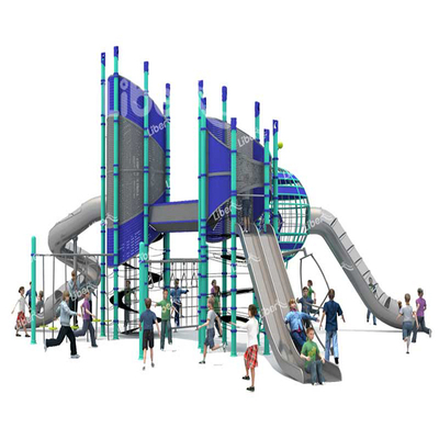 Physical Climbing Combined Slide In Children’s Playground
