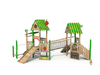 Outdoor Park Wooden Playground Equipment With Climbing
